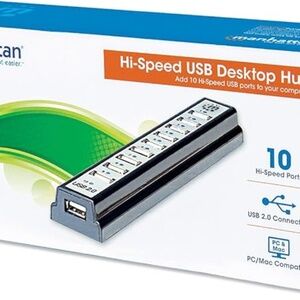 NIB Manhattan Hi-Speed USB Desktop Hub with 10 Ports SEALED